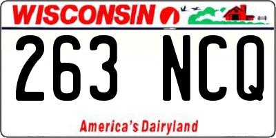 WI license plate 263NCQ