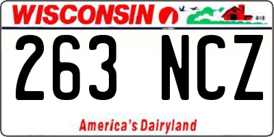 WI license plate 263NCZ