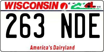 WI license plate 263NDE