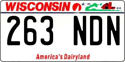 WI license plate 263NDN