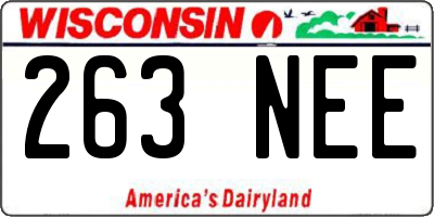 WI license plate 263NEE