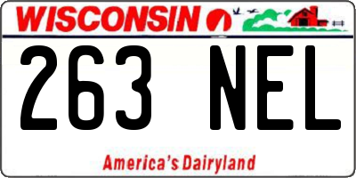 WI license plate 263NEL