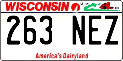 WI license plate 263NEZ