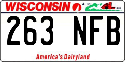 WI license plate 263NFB