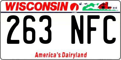 WI license plate 263NFC
