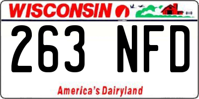 WI license plate 263NFD