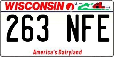 WI license plate 263NFE