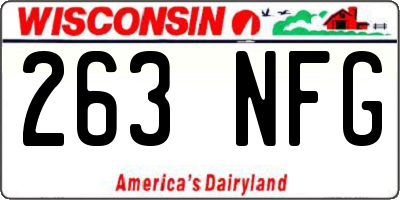 WI license plate 263NFG