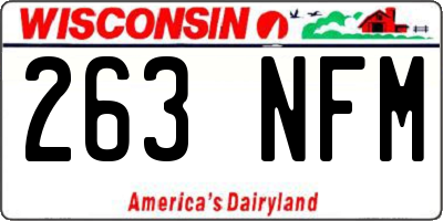 WI license plate 263NFM