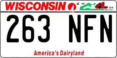 WI license plate 263NFN