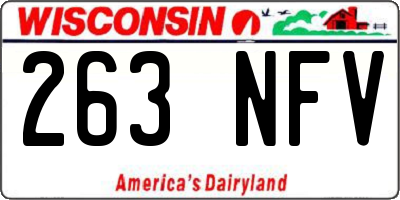 WI license plate 263NFV