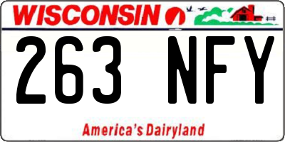 WI license plate 263NFY
