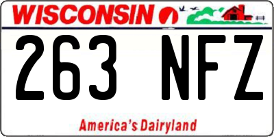 WI license plate 263NFZ
