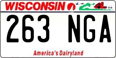 WI license plate 263NGA