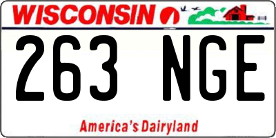 WI license plate 263NGE