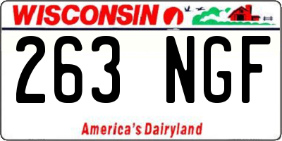 WI license plate 263NGF