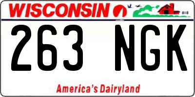 WI license plate 263NGK