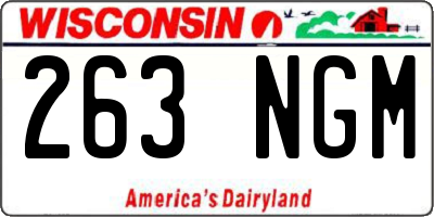 WI license plate 263NGM