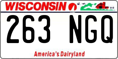 WI license plate 263NGQ