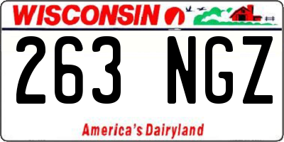 WI license plate 263NGZ