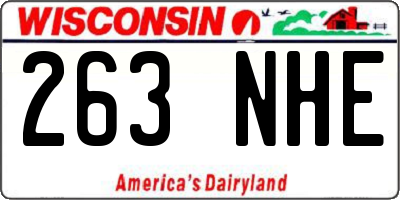 WI license plate 263NHE