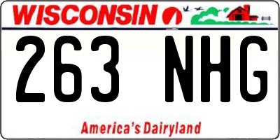 WI license plate 263NHG