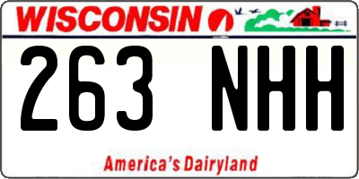 WI license plate 263NHH