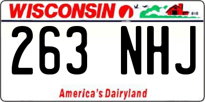WI license plate 263NHJ