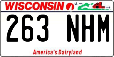 WI license plate 263NHM