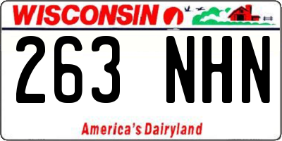 WI license plate 263NHN