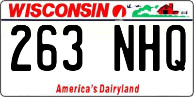 WI license plate 263NHQ