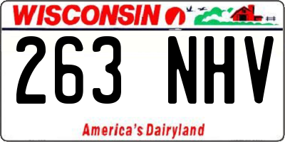 WI license plate 263NHV