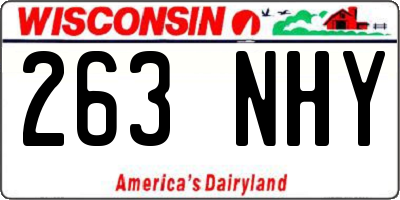WI license plate 263NHY