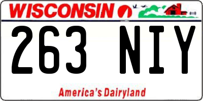 WI license plate 263NIY