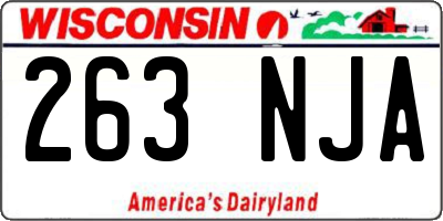 WI license plate 263NJA