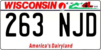 WI license plate 263NJD
