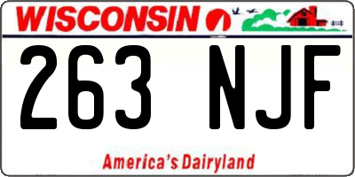 WI license plate 263NJF