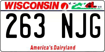 WI license plate 263NJG
