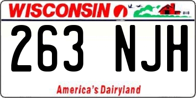 WI license plate 263NJH