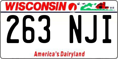 WI license plate 263NJI
