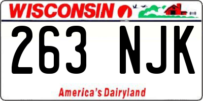 WI license plate 263NJK