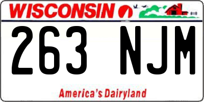 WI license plate 263NJM