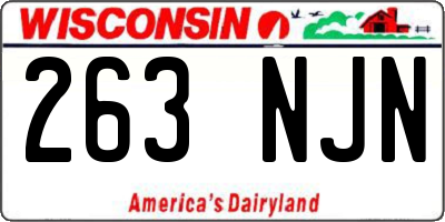 WI license plate 263NJN