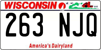 WI license plate 263NJQ
