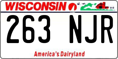 WI license plate 263NJR