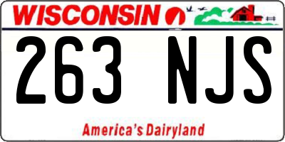 WI license plate 263NJS