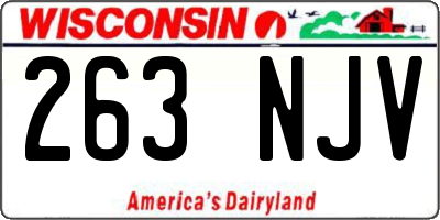 WI license plate 263NJV