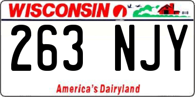 WI license plate 263NJY