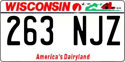 WI license plate 263NJZ