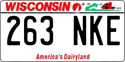 WI license plate 263NKE